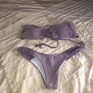 Zaful Bandeau Bikini Set